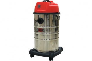 TOR Пылесос для сухой и влажной уборки с подключением электроинструмента WL092A-30L INOX (с розеткой)